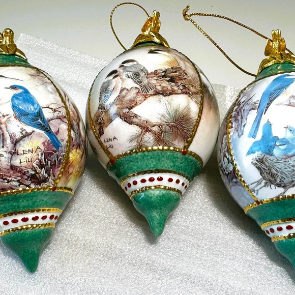 The Bradford Exchange Other - Vintage 2000 Bradford Editions Bird Christmas Ornaments by Lena Liu